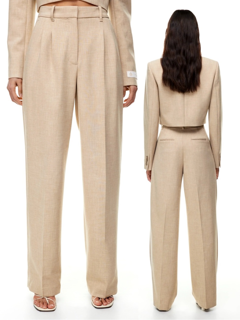 Aritzia | The Effortless Pant™ Eversential™ Heather Oat Beige 6